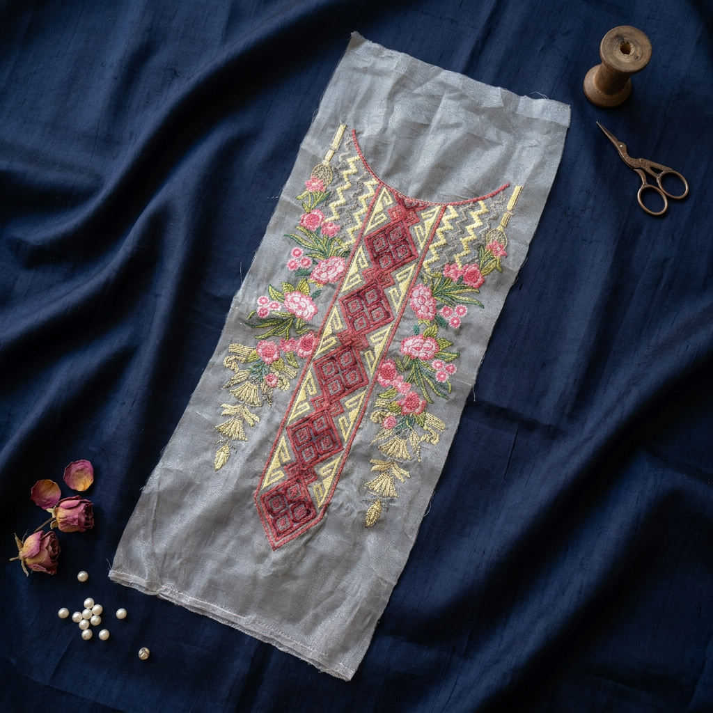 Multicolour Thread Embroidery