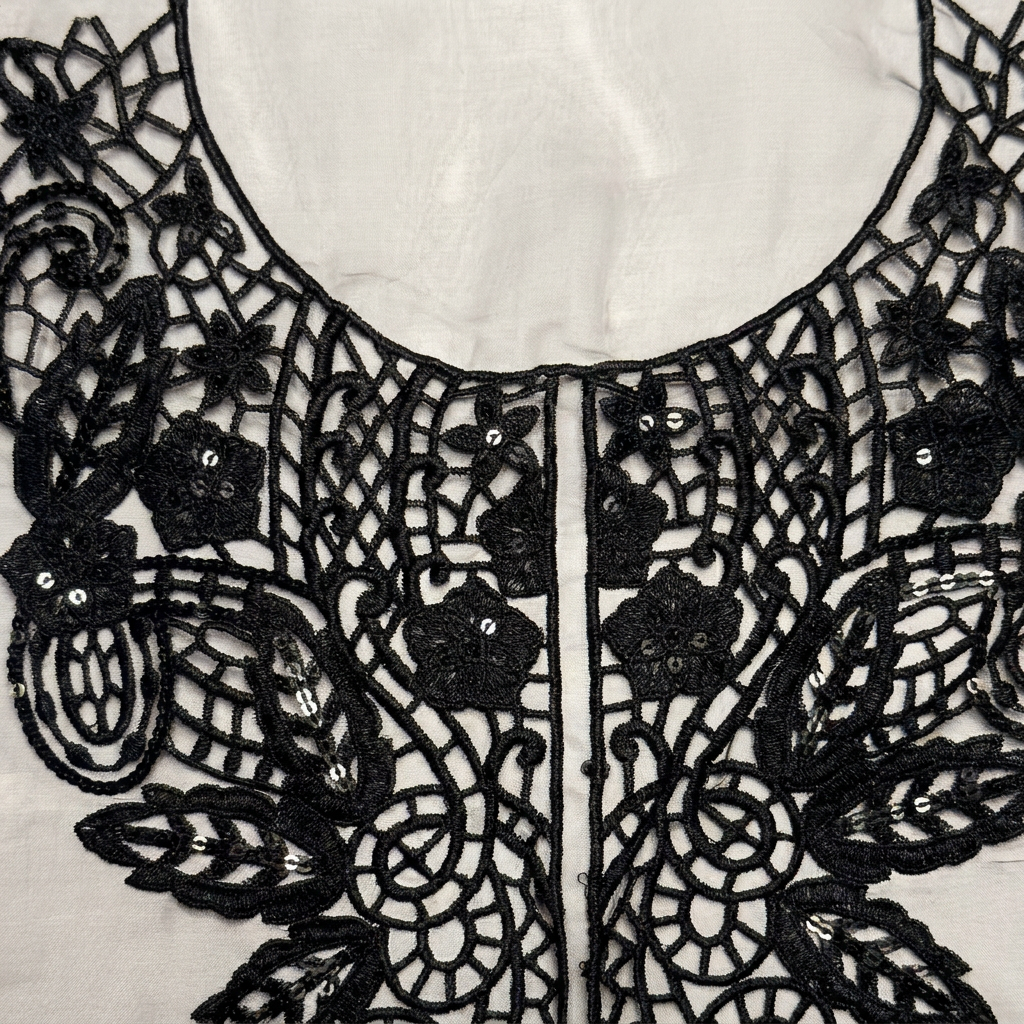 Black Cutwork Embroidery