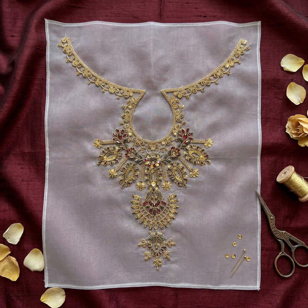 Maharani Gold Neckline