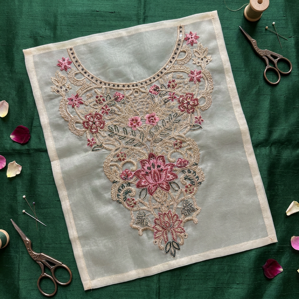 Heavy Thread and Cutwork Embroidery