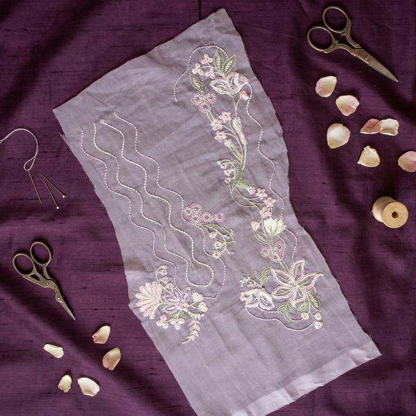Lilac Resham Embroidery