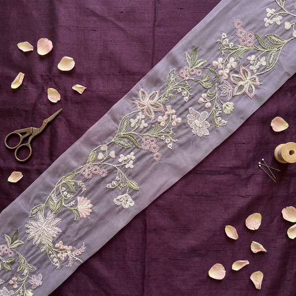 Lilac Resham Embroidery