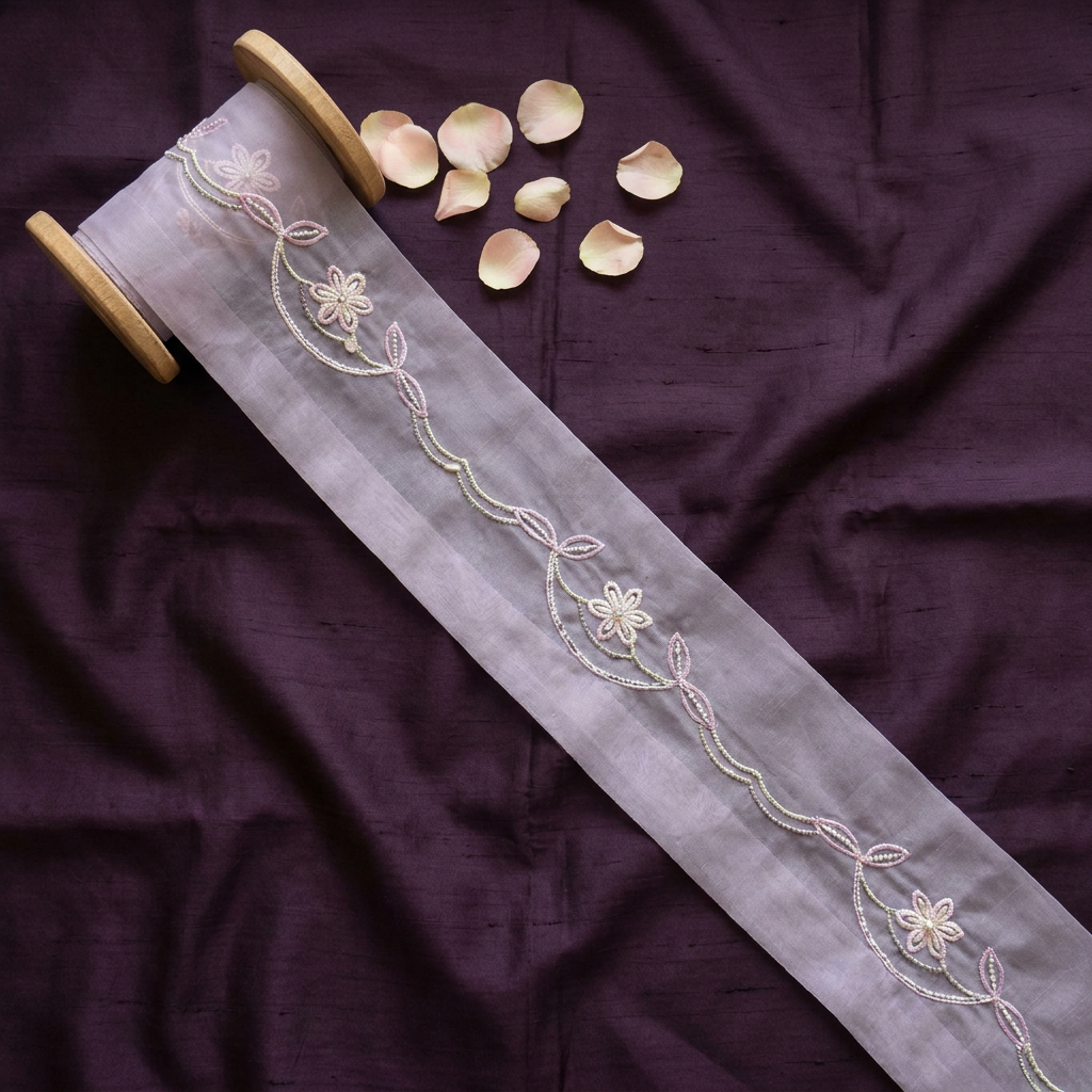Lilac Resham Embroidery