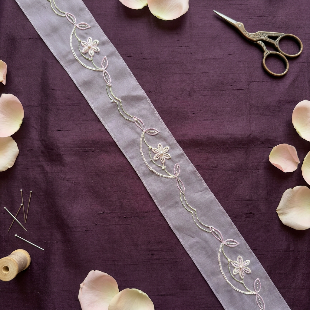 Lilac Resham Embroidery