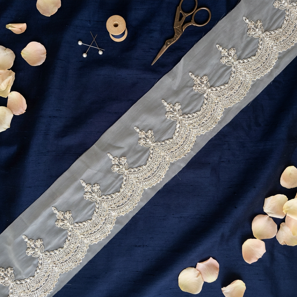 Pearl Silver Scallop Design