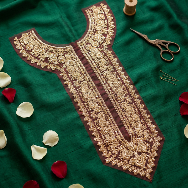 Red with Golden Zari and Sequin