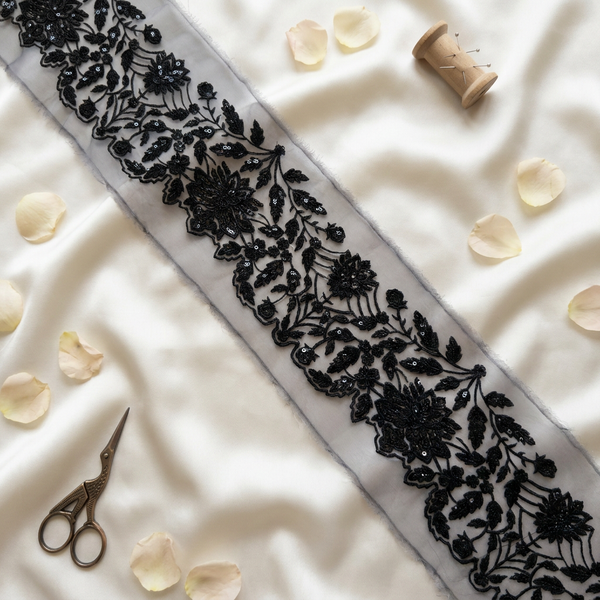 Black Cutwork Embroidery