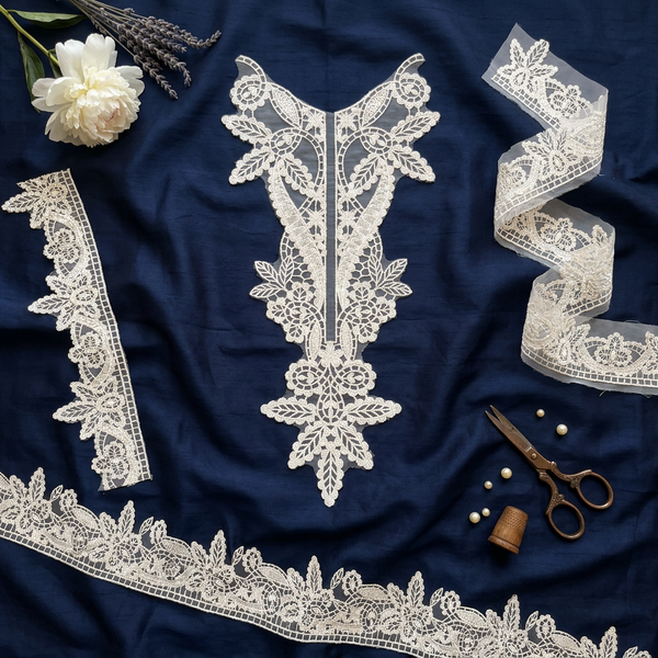 White Leafy Embroidery