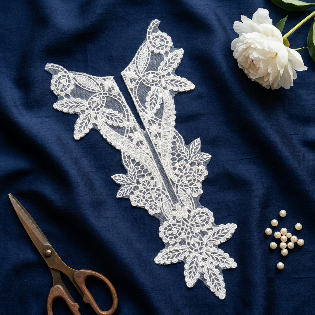White Leafy Embroidery