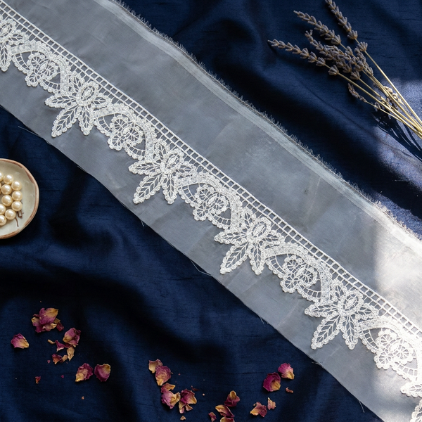 White Leafy Embroidery