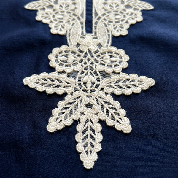 White Leafy Embroidery