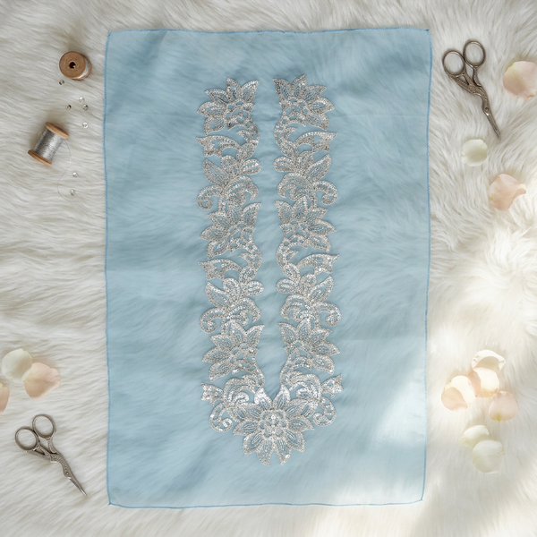 Silver Sequin Neckline