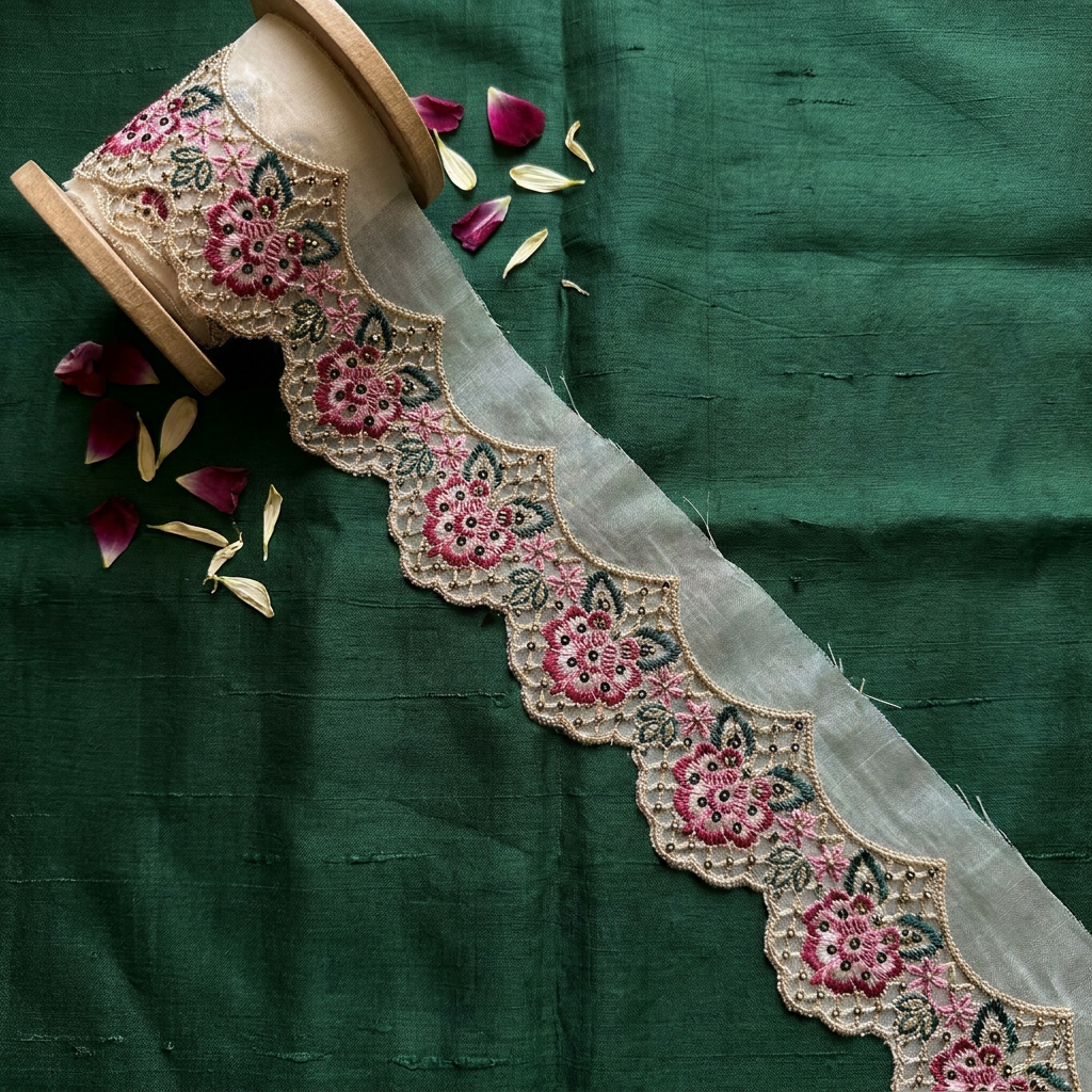 Heavy Thread and Cutwork Embroidery