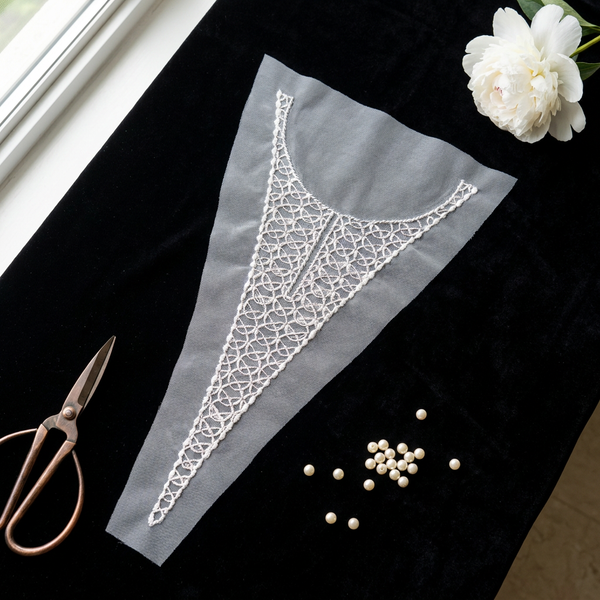 Grey Thread Embroidery