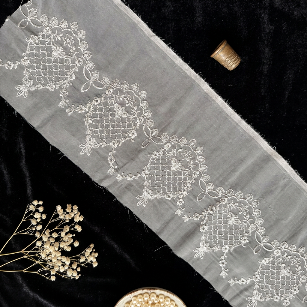 Grey Thread Embroidery