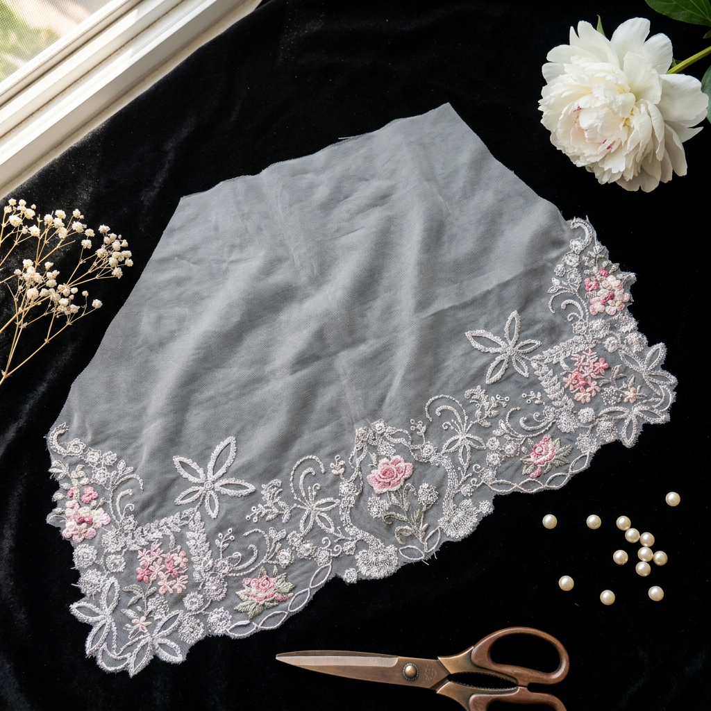 Grey Thread Embroidery