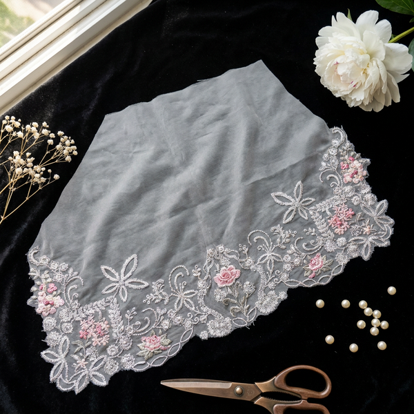Grey Thread Embroidery