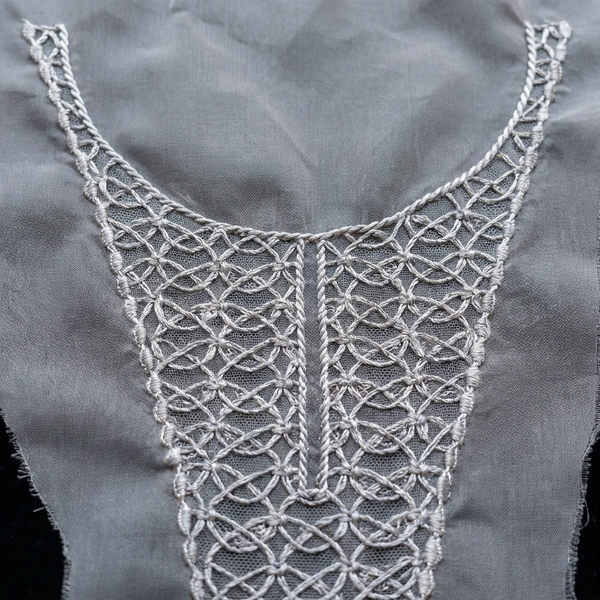 Grey Thread Embroidery