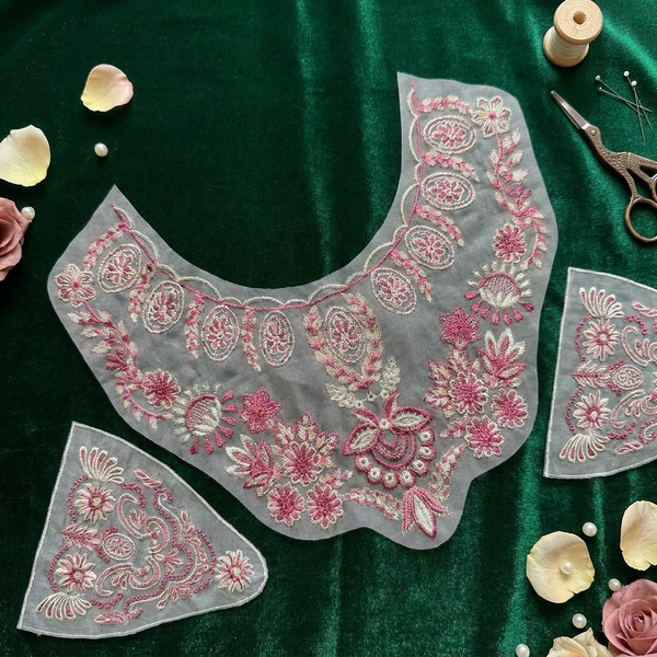 Pink Floral Neckline