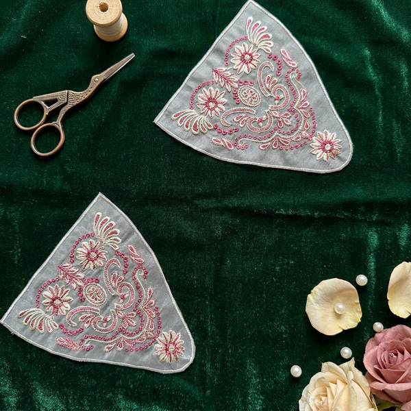 Pink Floral Neckline